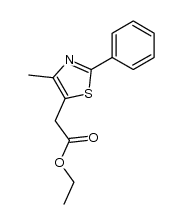 (4-Methyl-2-phenyl-5-thiazolyl)essigsaeure-ethylester Structure