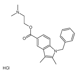 2-(dimethylamino)ethyl 1-benzyl-2,3-dimethylindole-5-carboxylate,hydrochloride结构式