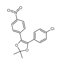 4-(4-chlorophenyl)-2,2-dimethyl-5-(4-nitrophenyl)-1,3-dioxole结构式