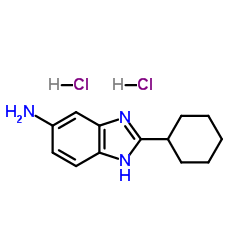 2-CYCLOHEXYL-1 H-BENZOIMIDAZOL-5-YLAMINE DIHYDROCHLORIDE结构式