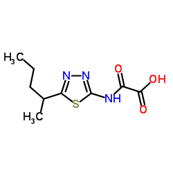 Oxo{[5-(2-pentanyl)-1,3,4-thiadiazol-2-yl]amino}acetic acid结构式