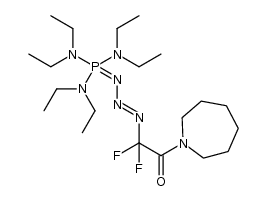 1-(azepan-1-yl)-2,2-difluoro-2-((tris(diethylamino)phosphoranylidene)triaz-1-en-1-yl)ethanone Structure