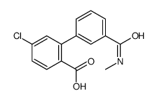 4-chloro-2-[3-(methylcarbamoyl)phenyl]benzoic acid结构式