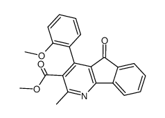 methyl 4-(2-methoxyphenyl)-2-methyl-5-oxo-5H-indeno<1,2-b>pyridine-3-carboxylate结构式