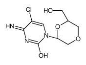 4-amino-5-chloro-1-[(2R,6R)-6-(hydroxymethyl)-1,4-dioxan-2-yl]pyrimidin-2-one结构式