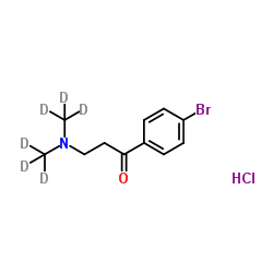 3-{Bis[(2H3)methyl]amino}-1-(4-bromophenyl)-1-propanone hydrochloride (1:1)结构式