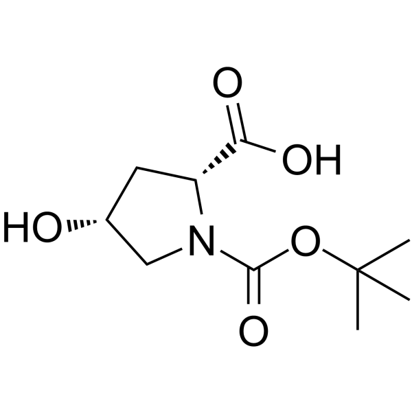 N-Boc-cis-4-Hydroxy-D-proline Structure