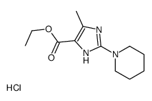 ethyl 5-methyl-2-piperidin-1-yl-1H-imidazole-4-carboxylate,hydrochloride结构式