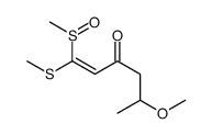 5-methoxy-1-methylsulfanyl-1-methylsulfinylhex-1-en-3-one结构式