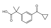 3-(Cyclopropylcarbonyl)-α,α-dimethylbenzeneacetic Acid结构式