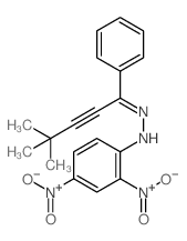 N-[(4,4-dimethyl-1-phenyl-pent-2-ynylidene)amino]-2,4-dinitro-aniline Structure