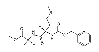 (S)-methyl 2-((2)-2(((benzyloxy)carbonyl)amino)-4-(methylthio)butanamido)propanoate结构式