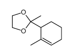 2-methyl-2-(2-methylcyclohex-2-en-1-yl)-1,3-dioxolane结构式