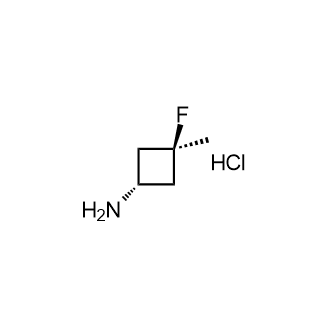 trans-3-fluoro-3-methyl-cyclobutanamine structure