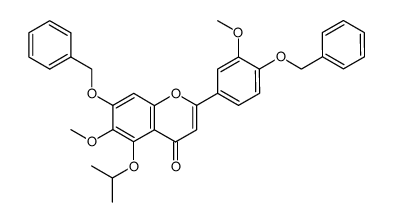 7-(benzyloxy)-2-(4-(benzyloxy)-3-methoxyphenyl)-5-isopropoxy-6-methoxy-4H-chromen-4-one Structure