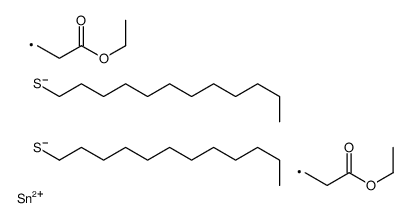 ethyl 3-[bis(dodecylsulfanyl)-(3-ethoxy-3-oxopropyl)stannyl]propanoate结构式