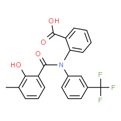 Benzoic acid,2-[(2-hydroxy-3-methylbenzoyl)[3-(trifluoromethyl)phenyl]amino]-结构式