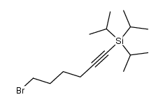 (6-bromo-hex-1-ynyl)-triisopropylsilane Structure