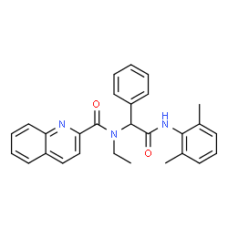 2-Quinolinecarboxamide,N-[2-[(2,6-dimethylphenyl)amino]-2-oxo-1-phenylethyl]-N-ethyl-(9CI) structure