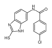 4-chloro-N-(2-sulfanylidene-1,3-dihydrobenzimidazol-5-yl)benzamide结构式