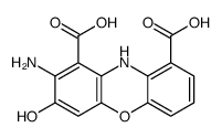 2-amino-3-hydroxy-10H-phenoxazine-1,9-dicarboxylic acid结构式