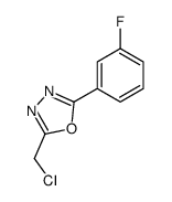 2-(chloromethyl)-5-(3-fluorophenyl)-1,3,4-oxadiazole(SALTDATA: FREE)结构式