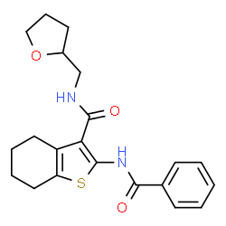 2-(benzoylamino)-N-(tetrahydrofuran-2-ylmethyl)-4,5,6,7-tetrahydro-1-benzothiophene-3-carboxamide Structure