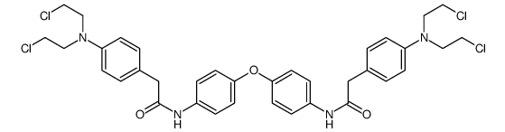 2-[4-[bis(2-chloroethyl)amino]phenyl]-N-[4-[4-[[2-[4-[bis(2-chloroethyl)amino]phenyl]acetyl]amino]phenoxy]phenyl]acetamide结构式