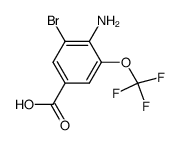 4-amino-3-bromo-5-trifluoromethoxybenzoic acid结构式