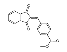 methyl 4-[(1,3-dioxo-1,3-dihydro-2H-inden-2-ylidene)methyl]benzoate结构式