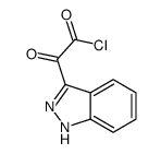 (9ci)-alpha-氧代-1H-吲唑-3-乙酰氯结构式