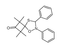 1,1,3,3-Tetramethyl-6,7-diphenyl-5-oxa-8-thia-6-azaspiro[3.4]octan-2-one结构式