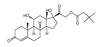 11beta,17,21-trihydroxypregn-4-ene-3,20-dione 21-(3,3-dimethylbutyrate)结构式