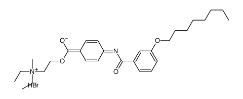 diethyl-methyl-[2-[4-[(3-octoxybenzoyl)amino]benzoyl]oxyethyl]azanium,bromide结构式