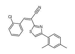 (E)-3-(2-chlorophenyl)-2-[4-(2,4-dimethylphenyl)-1,3-thiazol-2-yl]prop-2-enenitrile Structure