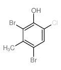 2,4-dibromo-6-chloro-3-methyl-phenol结构式