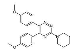 5,6-bis(4-methoxyphenyl)-3-piperidin-1-yl-1,2,4-triazine结构式