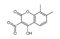 4-hydroxy-7,8-dimethyl-3-nitrochromen-2-one Structure