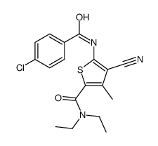 5-[(4-chlorobenzoyl)amino]-4-cyano-N,N-diethyl-3-methylthiophene-2-carboxamide Structure