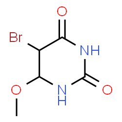 5-bromo-5,6-dihydro-6-methoxyuracil Structure