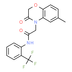 4H-1,4-Benzoxazine-4-acetamide,2,3-dihydro-6-methyl-3-oxo-N-[2-(trifluoromethyl)phenyl]-(9CI) structure