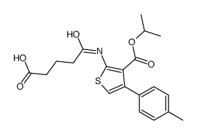 5-[[4-(4-methylphenyl)-3-propan-2-yloxycarbonylthiophen-2-yl]amino]-5-oxopentanoic acid Structure