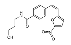 N-(3-hydroxypropyl)-4-[2-(5-nitrofuran-2-yl)ethenyl]benzamide结构式