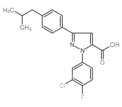 1-(3-氯-4-氟苯酚)-3-(4-异丁烯基)-1H-吡唑-5-羧酸图片