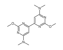 2,2'-Dimethoxy-N,N,N',N'-tetramethyl-4,4'-bipyrimidine-6,6'-diamine结构式