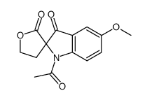 1'-acetyl-4,5-dihydro-5'-methoxy-1'H-spiro[furan-3(3H),2'-indoline]-2,3'-dione Structure