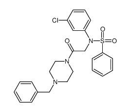 N-[2-(4-benzylpiperazin-1-yl)-2-oxoethyl]-N-(3-chlorophenyl)benzenesulfonamide Structure