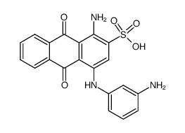 1-amino-9,10-dioxo-4-(3-aminophenylamino)-9,10-dihydroanthracene-2-sulfonic acid Structure