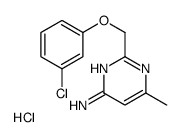 2-[(3-chlorophenoxy)methyl]-6-methylpyrimidin-4-amine,hydrochloride结构式