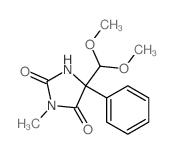 5-(dimethoxymethyl)-3-methyl-5-phenyl-imidazolidine-2,4-dione Structure